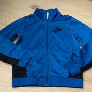 Nike Boys 7/L Zip Up Royal Blue and Black Sports Jacket